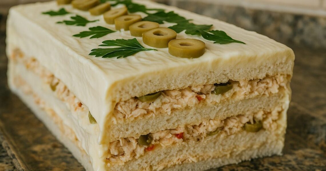 Torta fria de frango clássica que sempre faz sucesso